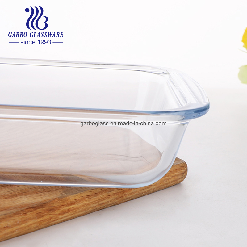 Rectangle and Oval Clear Multifunctional Dishwasher and Oven-Safe Baking Glass for Cake Pizza Muffin Tray