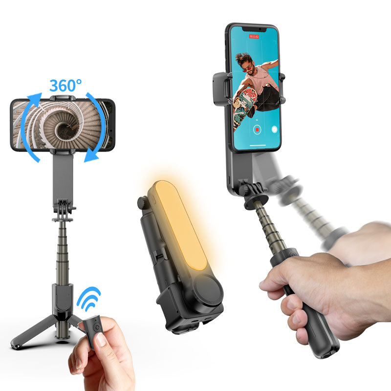 Selfie Stick Three-Legged Desktop Bracket, Integrated Mobile Phone Live Selfie Stick