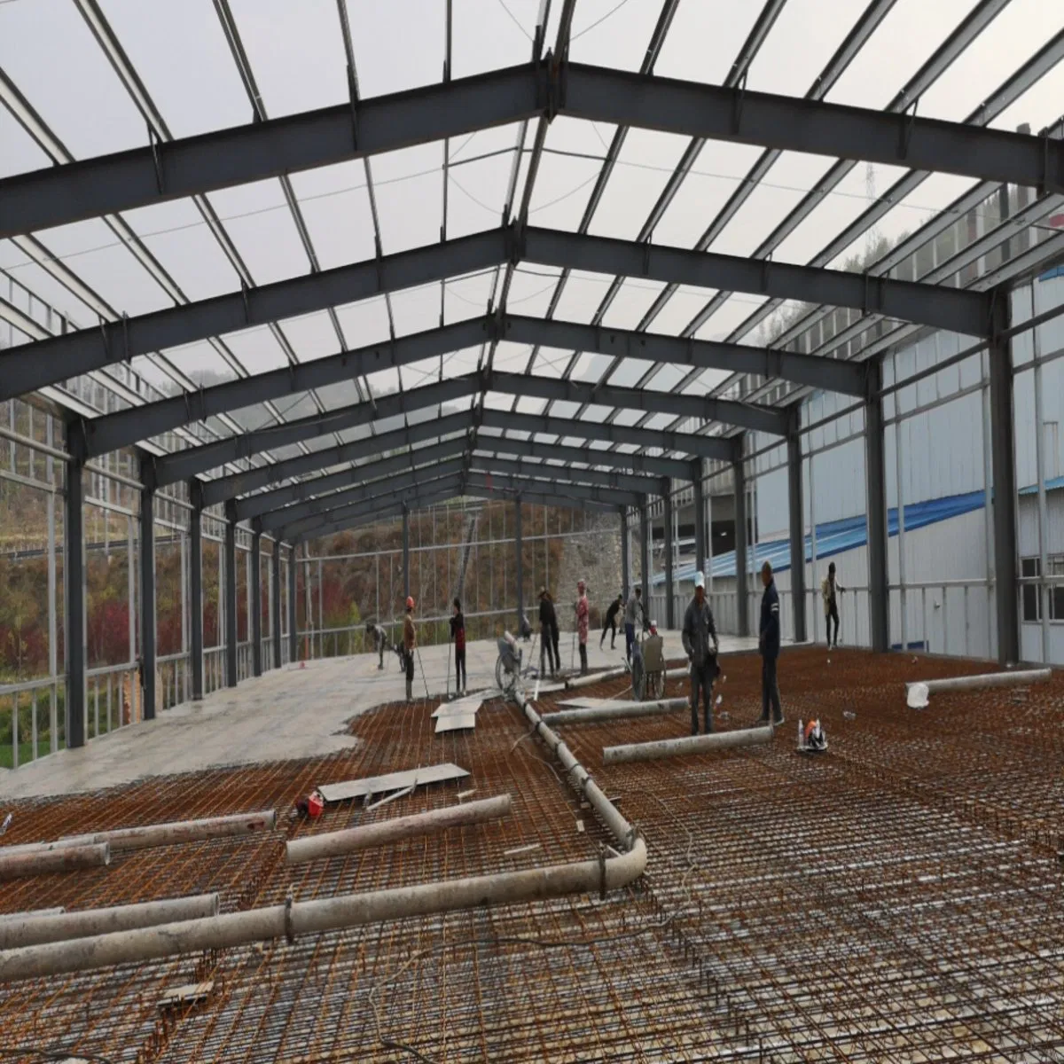 Customized Factory Light Steel Structure for Workshop in Steel H Beam