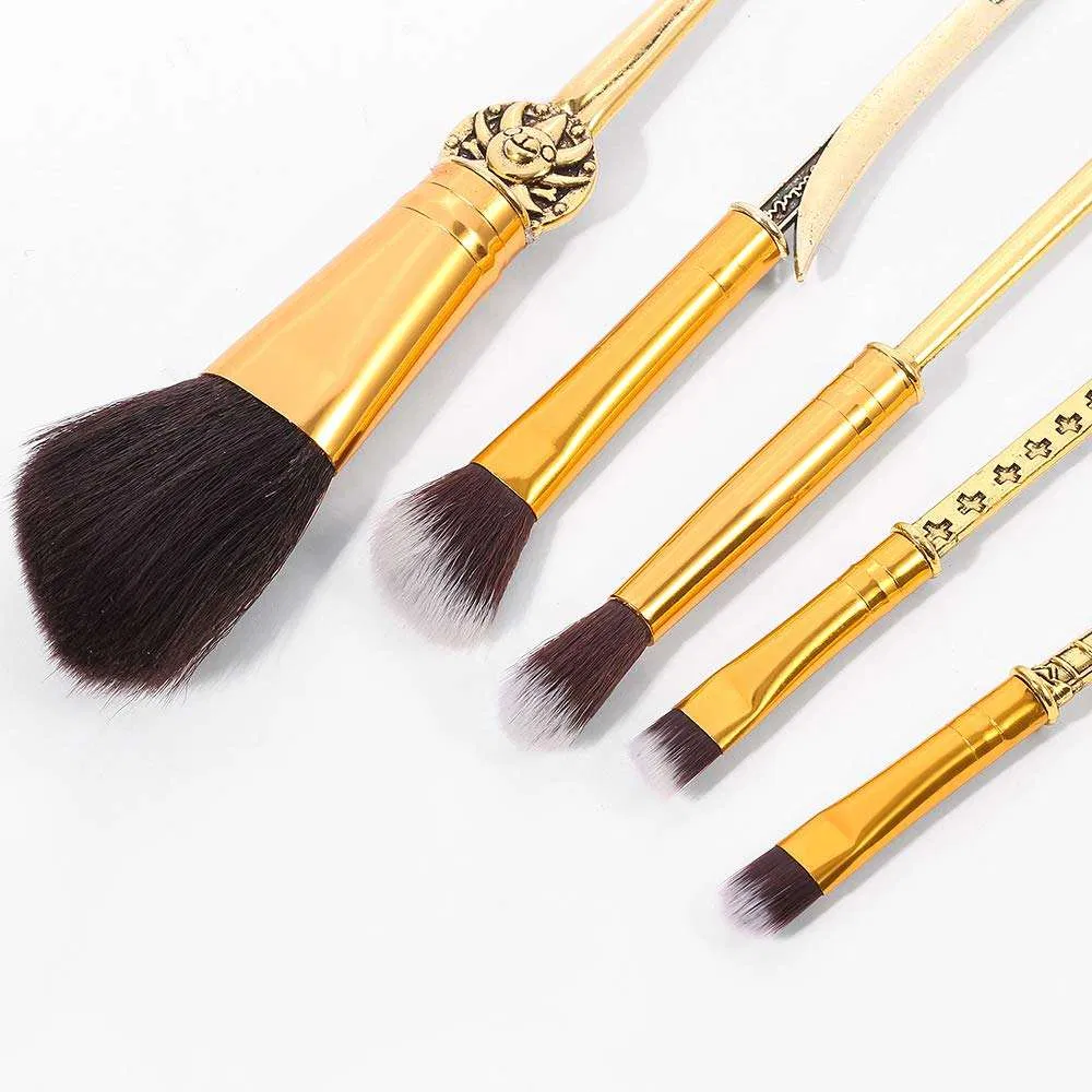 Cartoon Makeup Brush Set Metal Handle Professional Cosmetic Brush Kit