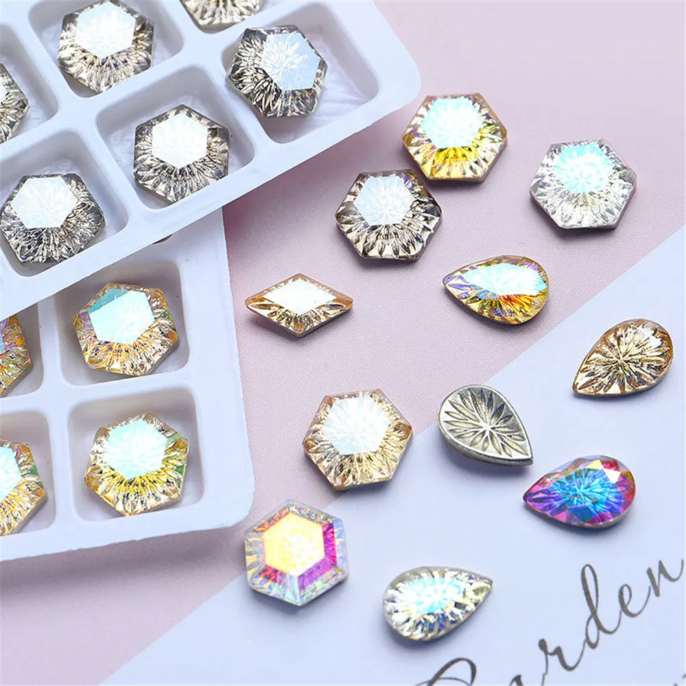 Wholosale 10 Styles Colorful Nail Art Crystal Stone Decoration/Accessory for Nail Beuty Designer