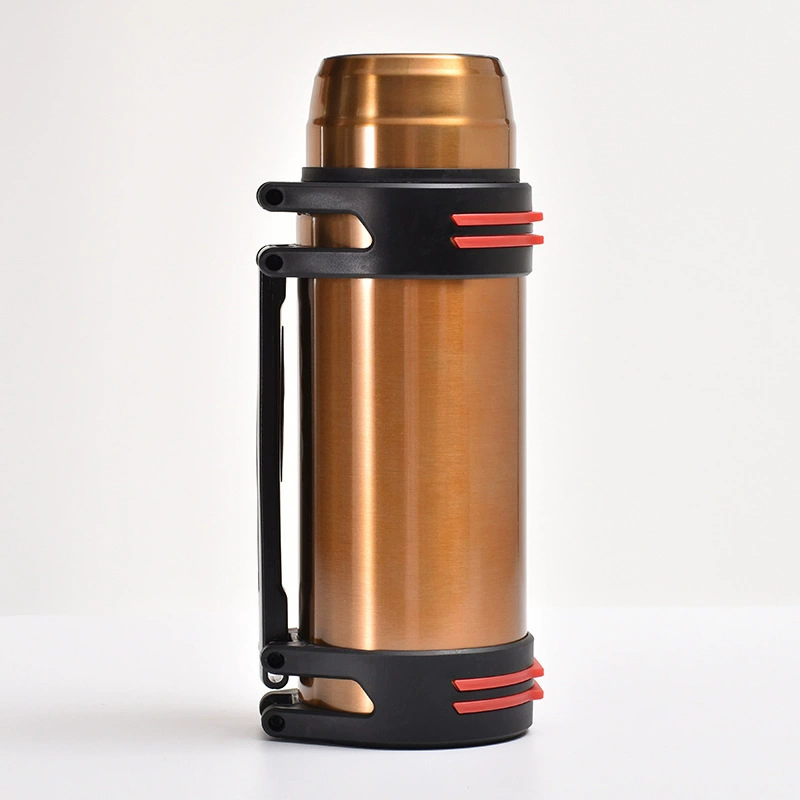 2L 2000ml Big Large Capacity Double Wall Insulation Thermo Water Vacuum Flask Outdoor Travel Sport Stainless Steel Insulated Flask with Handle Rope Thermo Flask