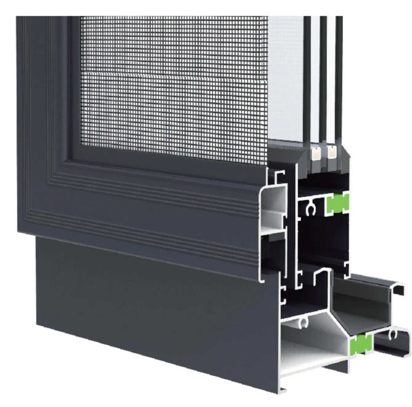 Алюминиевое раздвижное окно 8018 серии