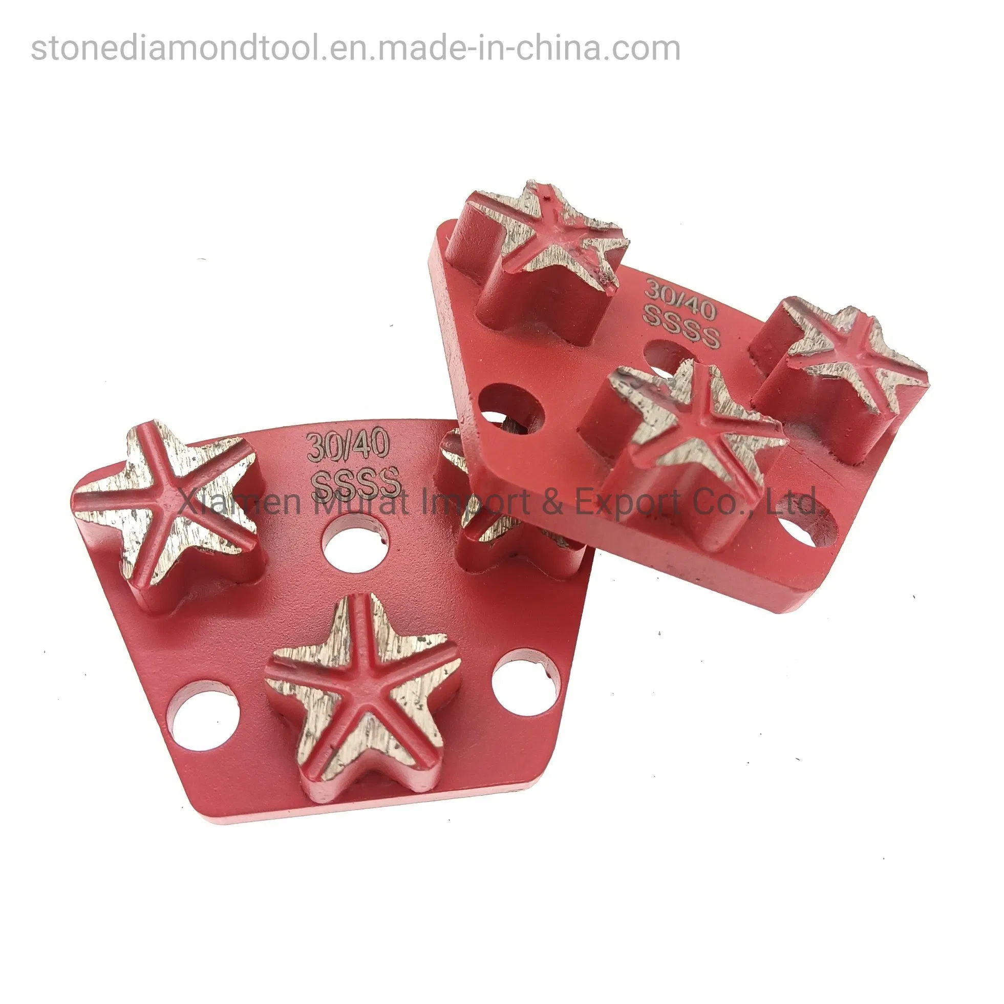 Three Pentagram Trapezoid Diamond Metal Concrete Floor Grinding Disc