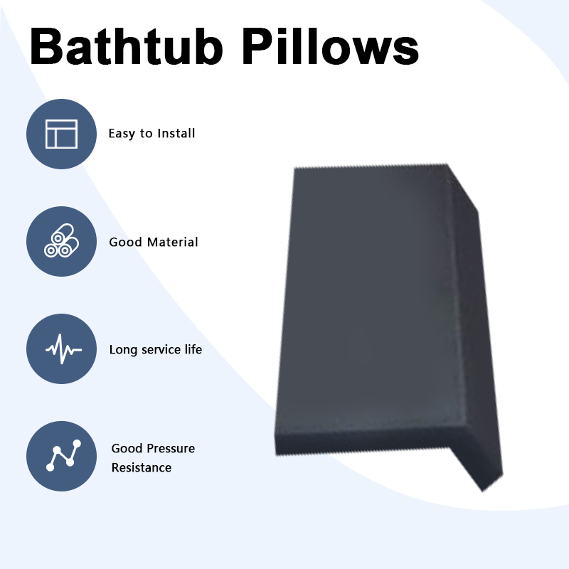 Dark Gray Square Neck Pillow with Suction Cup SPA Pillow