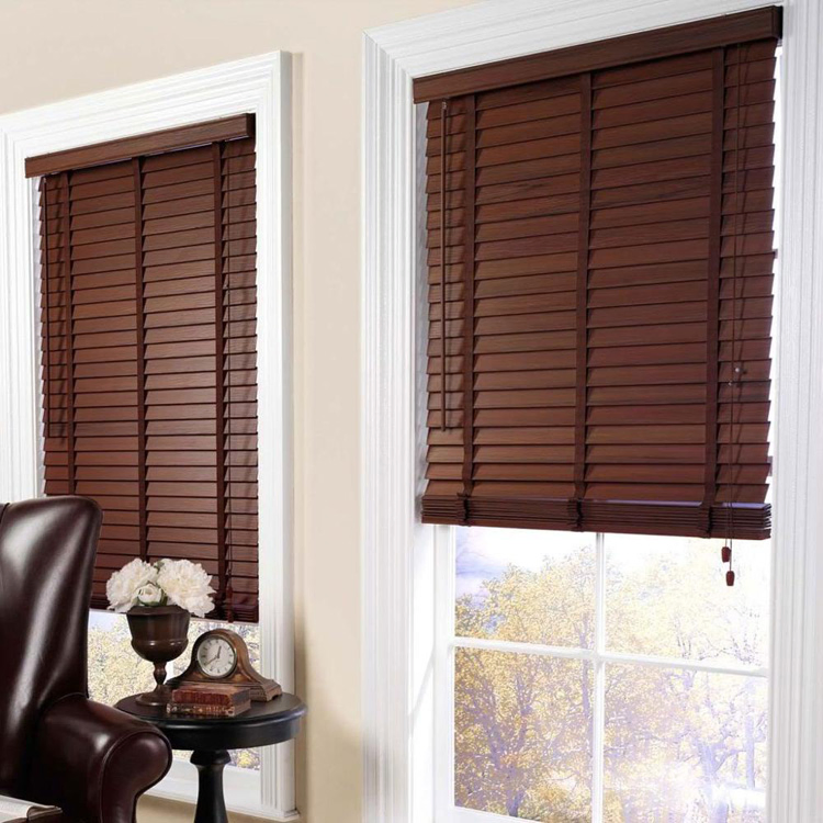 China Supplier 50mm Wooden Horizontal Venetian Blinds