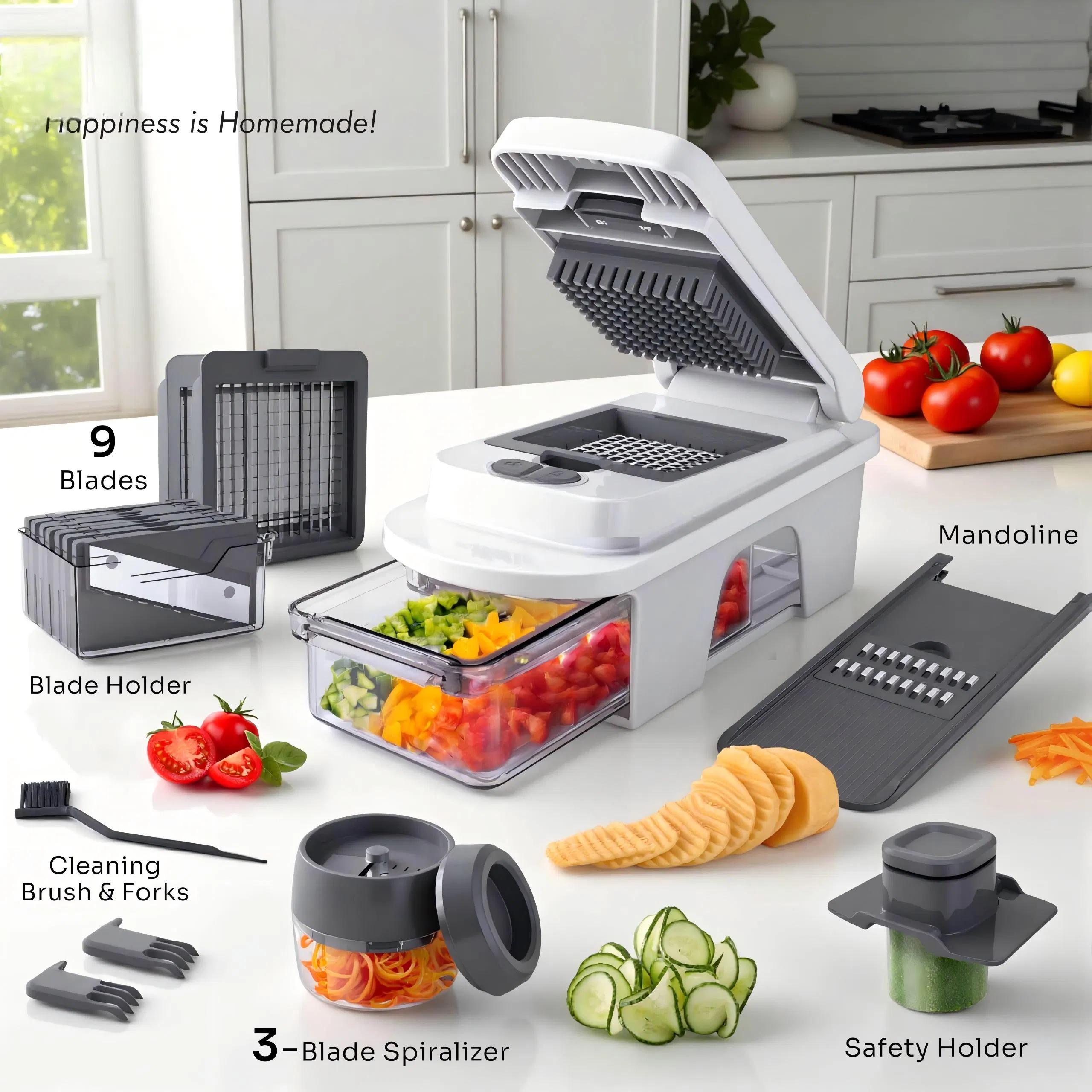 High Quality Multifunctional Vegetable Slicer Chopper Potato Cutter Grinder Mandoline Slicer