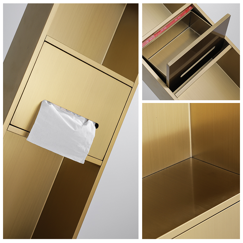 Customized 304 Stainless Steel Bathroom Recessed Shower Shelf Insert Wall Mount Niches