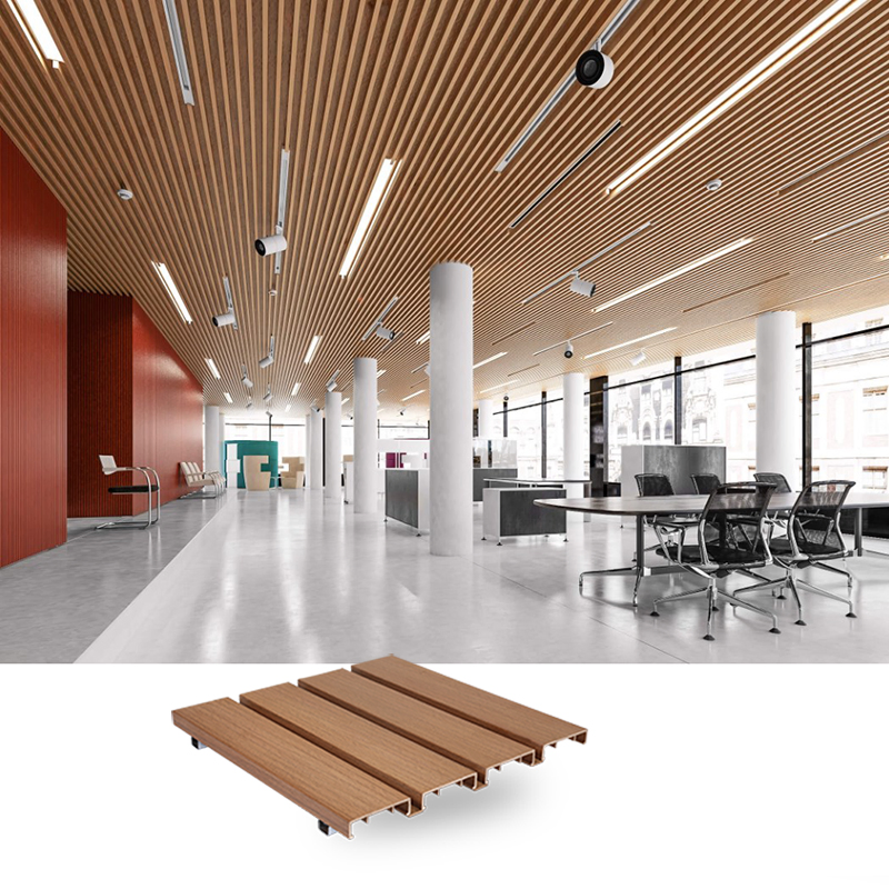 Easy-Installing Wood Composite Indoor WPC Wood Composite PVC Ceiling