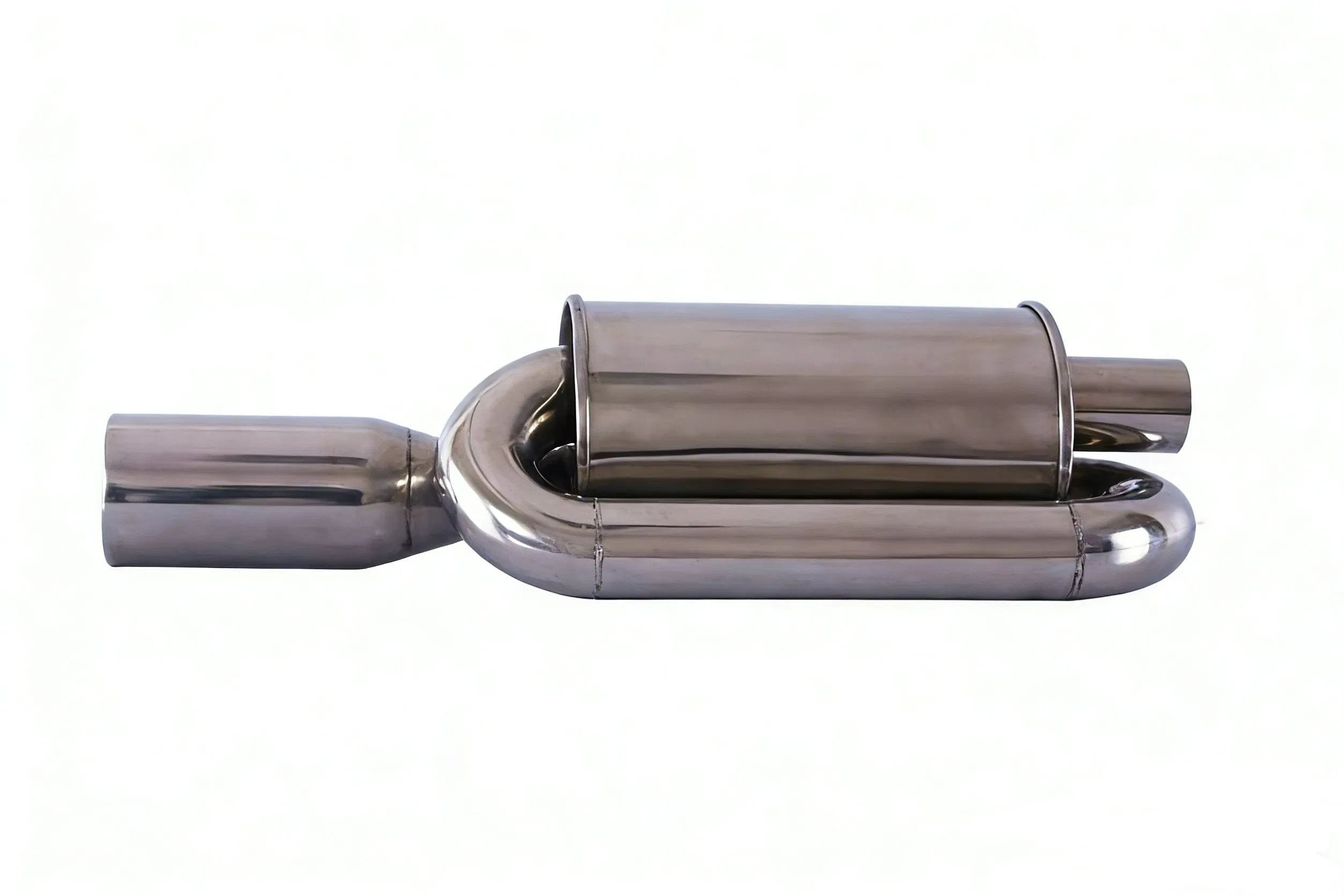 Глушитель выхлопной Universal Twin Loop, хром