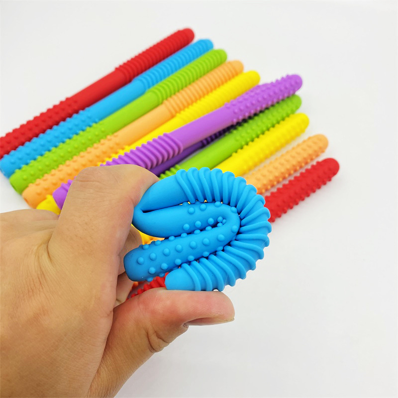 Wholesale Custom Baby Toys for Autism Sensory Chewing Necklace Baby Silicone Teether