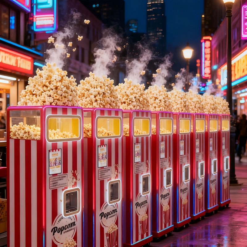 32oz CE RoHS Certified Customized 2 Flavor Automatic Commerical Popcorn Vending Machine for Cinema