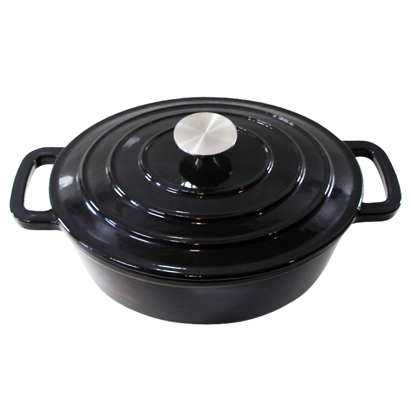 Чугунная эмалированная кастрюля-казан Cookwin, 5.5 л