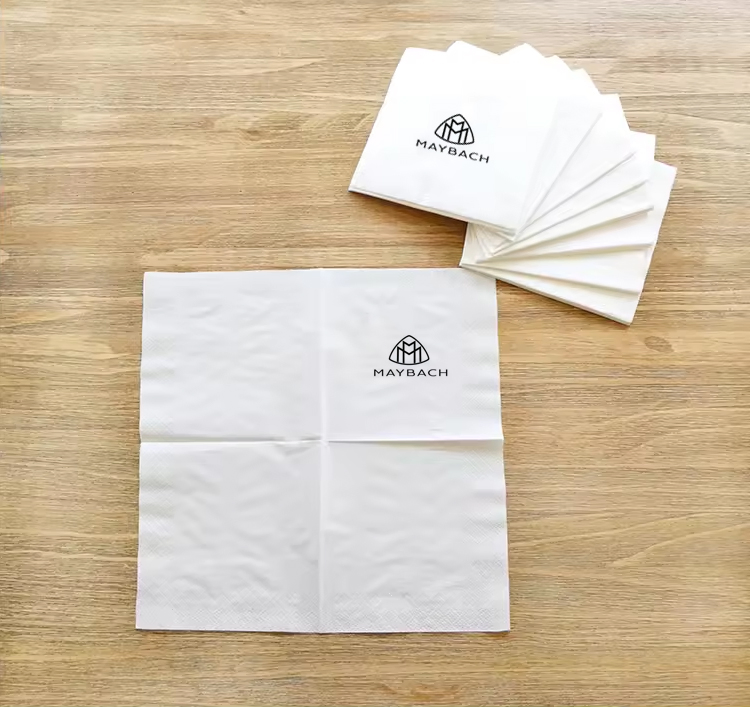 Custom Logo Durable Disposable Food-Safe Dinner Paper Napkins Serviette
