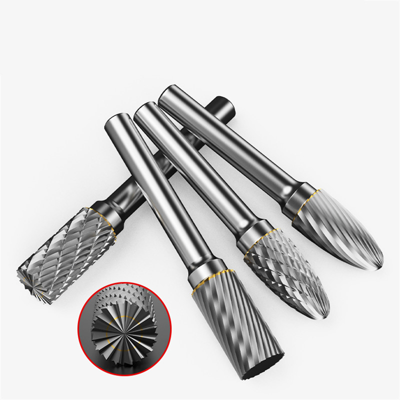 1/8 Flame Shape Carbide Rotary File Hand Tools Metal Straight Shank Rotary Burr