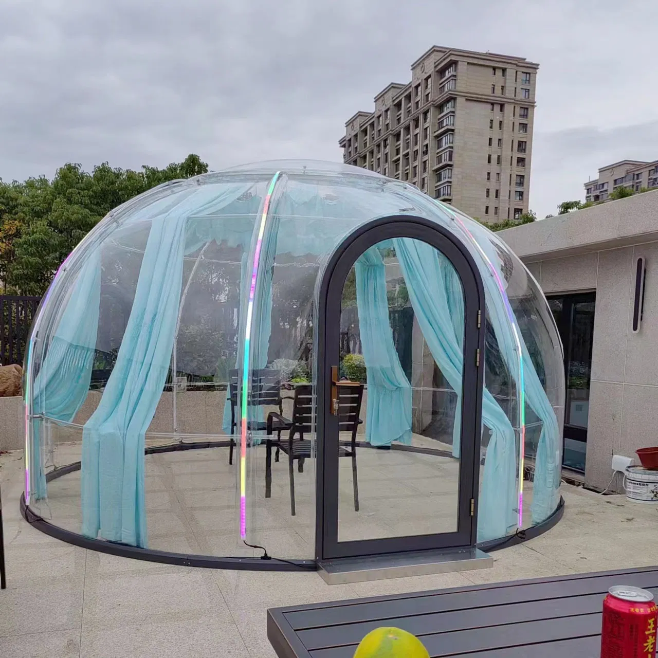 Strong Toughness High Impact Resistance 360 Panoramic Viewing Bubble House Transparent Yurt Transparent Bubble Tent