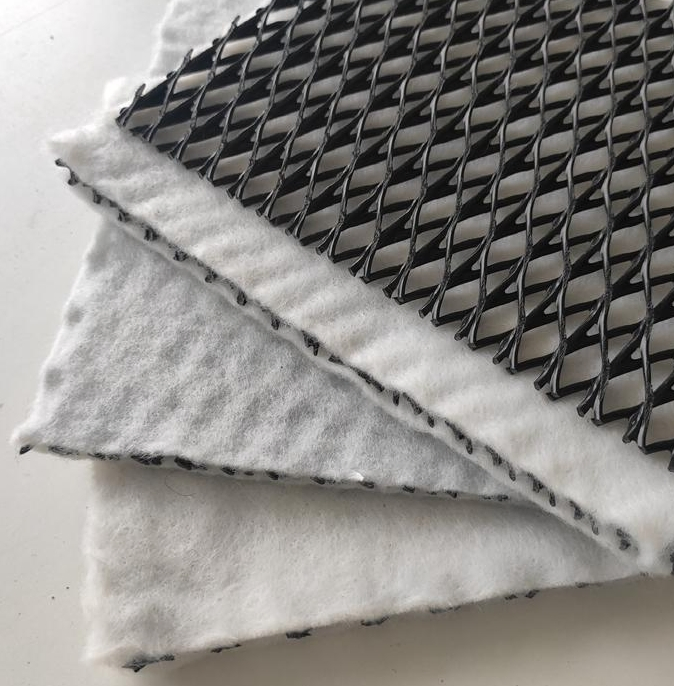 Composite Drainage Net Geocomposite Geosynthetics HDPE Net 3D Composite Net for Drainage Low Price