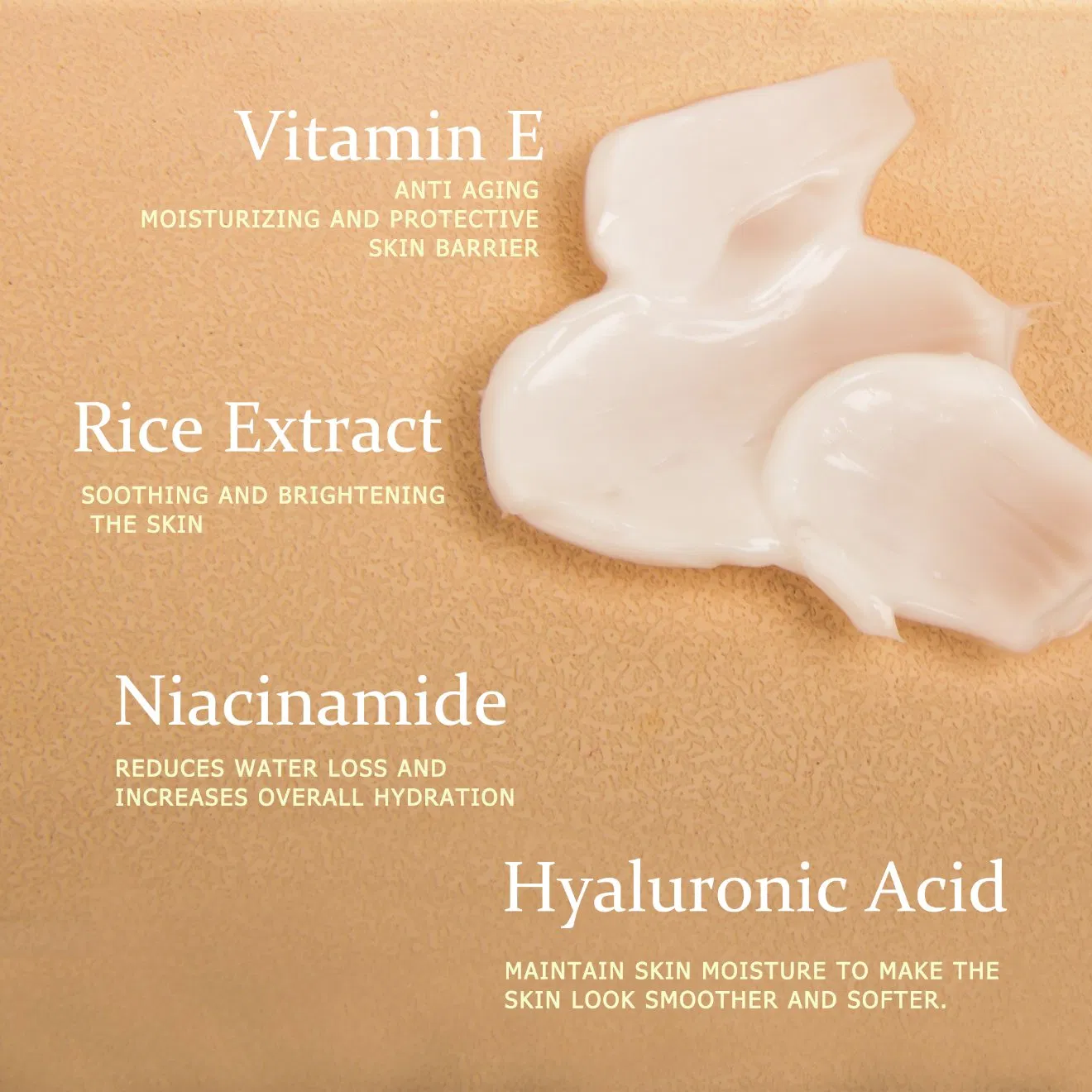 Hot Selling Pure Natural Whitening Rice Cream Anti Aging Rice Extract Cream Wholesale Factory