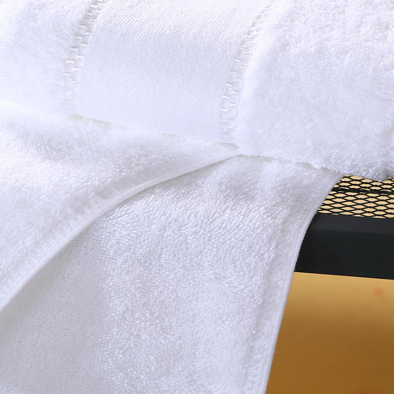 Satin Band Luxury 100% Cotton Towel Set for Hotel Home SPA Gift