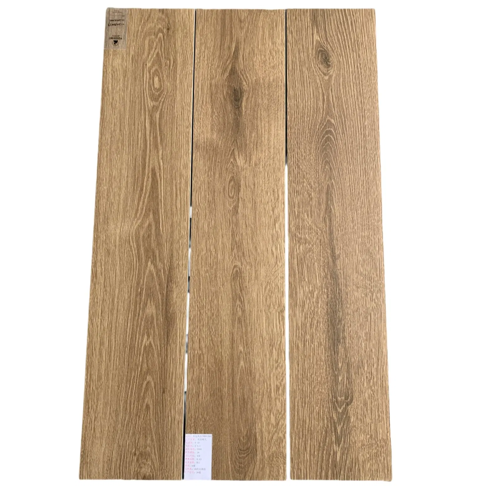 Durable Ceramic Wood Plank Tile with Realistic Wood Grain Finish