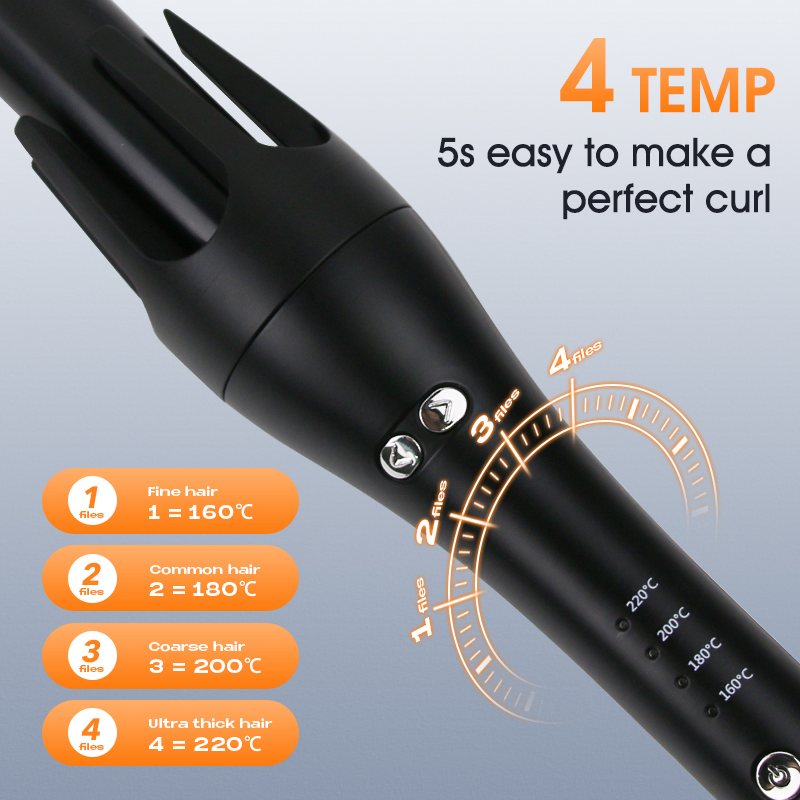 High-Quality Professional Classic Mini Rose Hair Curler Auto Portable Rotating Hair Curling Iron Automatic Hair Curler