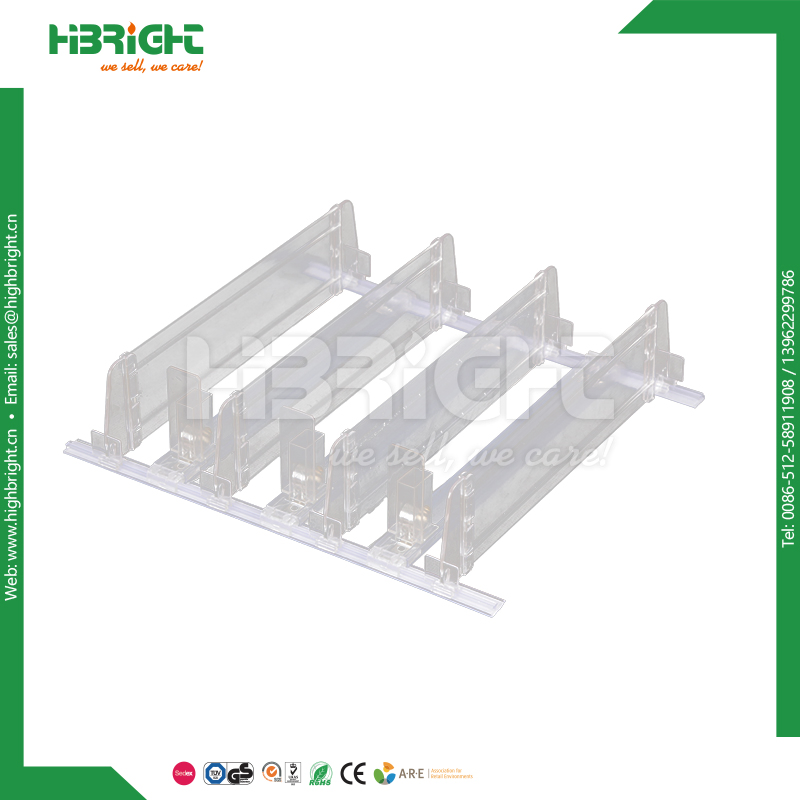 Supermarket Cigarette Bottle Drink Pusher System Plastic Display Shelf Divider for Sale