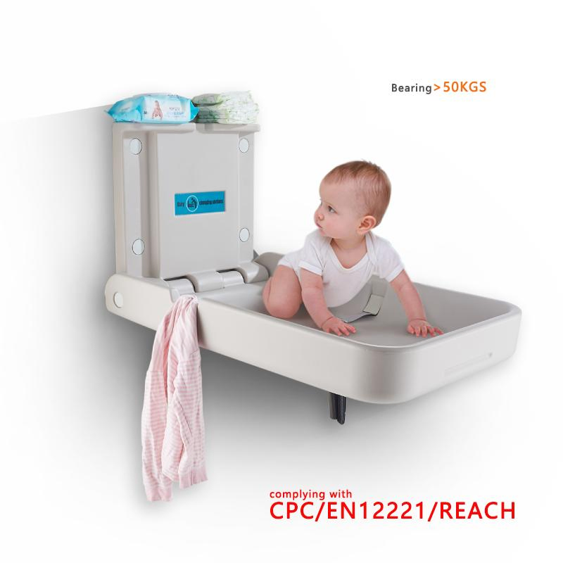 Modun Wall HDPE Infant Diaper Table Baby Changing Station Unit