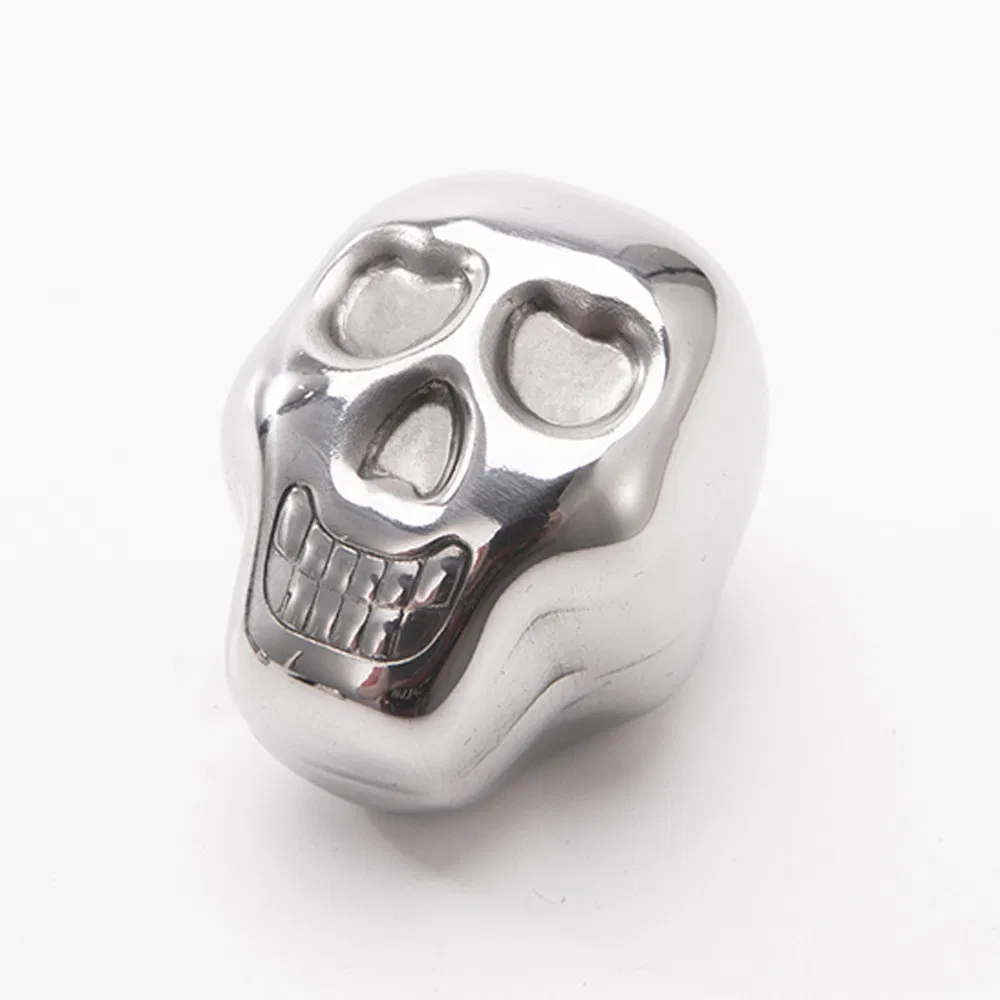 304 Stainless Steel Creative Skull Metal Ice Cubes Whiskey Ice Wine Stone for Glendower Glendronach Glendullan