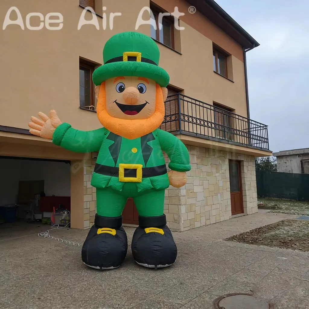 Custom 4mh Ireland Inflatable St Patrick's Cartoon Character for Holiday Outdoor Decoration