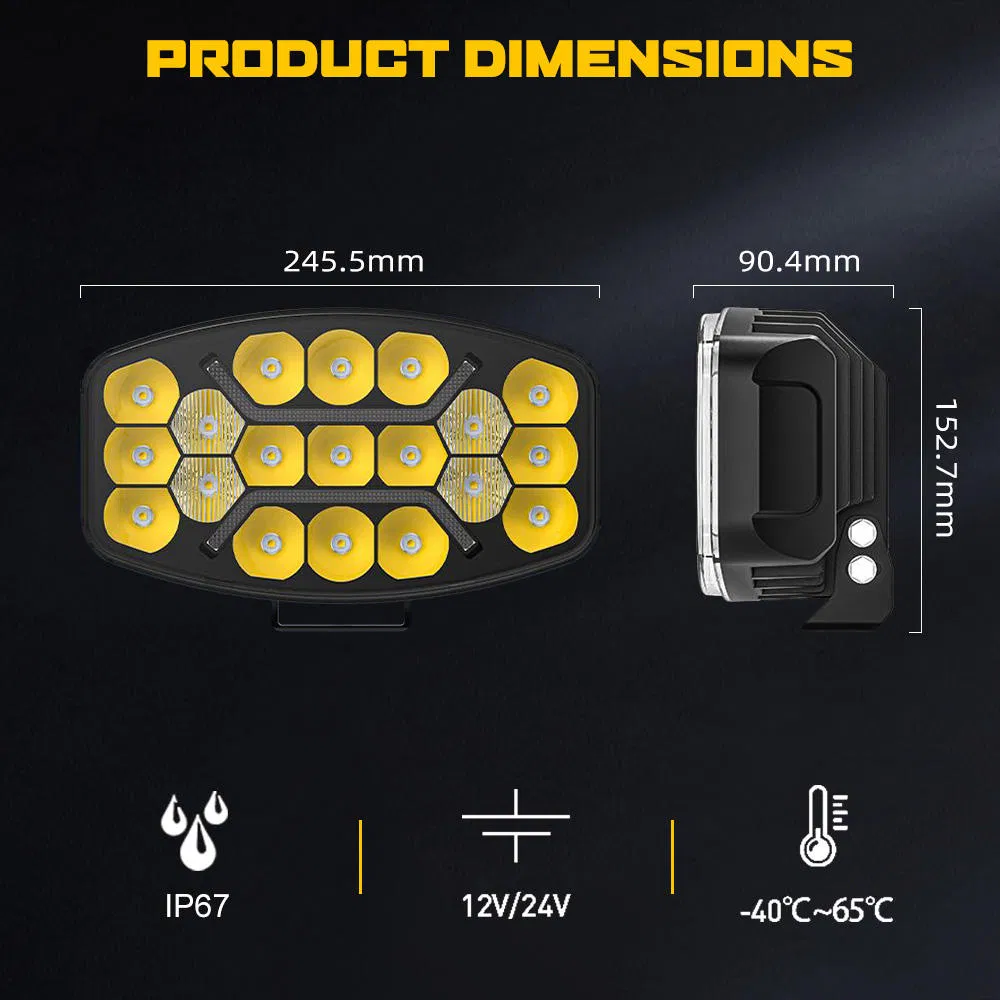 Овальный светодиодный прожектор 60W 10 дюймов для авто