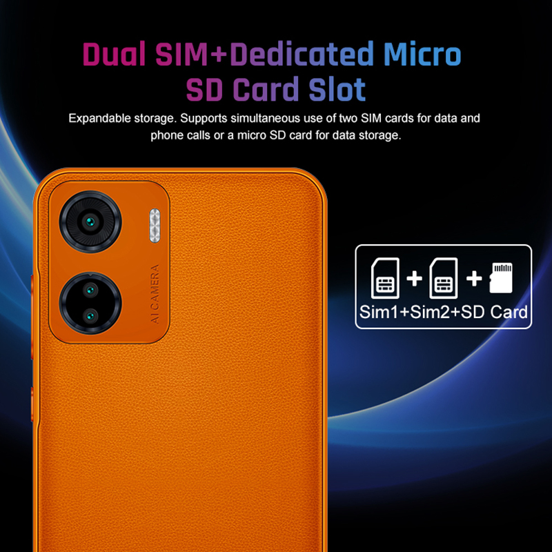 Vtex 6.5 Inch Cheap Price Quad Core Waterdrop HD Screen Dual SIM Android13 Smart Mobile Phones Cell Phone