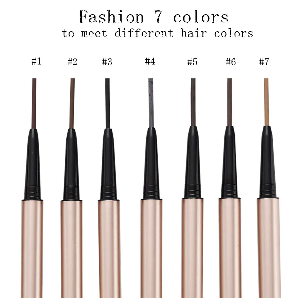 7 Color Double Headed Fine Eyebrow Pencil Delicate Natural Color Automatic Rotation Eyebrow Pencil