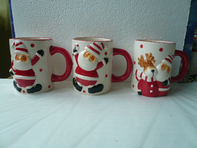 Cheap Price 3D Snowman Shaped Artistic Ceramic Mug for Kids