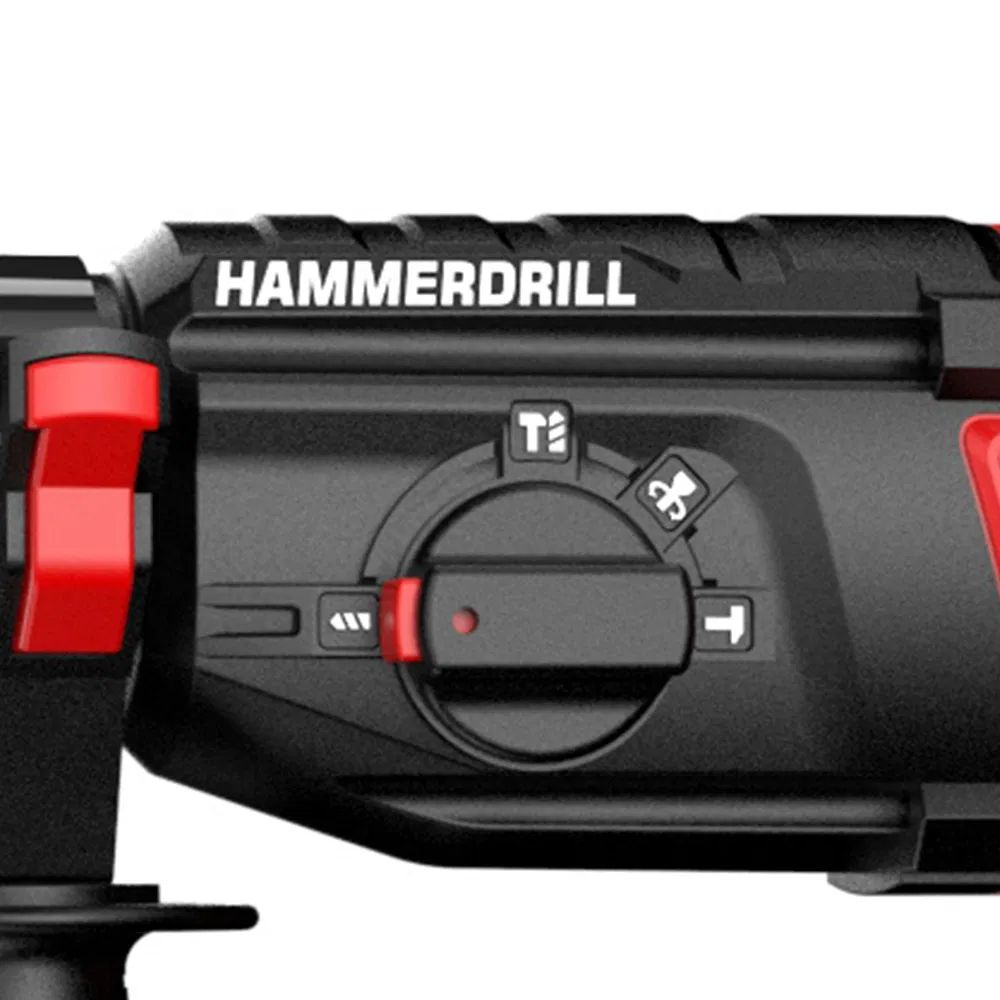 20V Multifunctional Rotary Hammer Brushless Motor Cordless Impact Hammer for Electric Drill Heavy Duty Concrete Drilling DIY