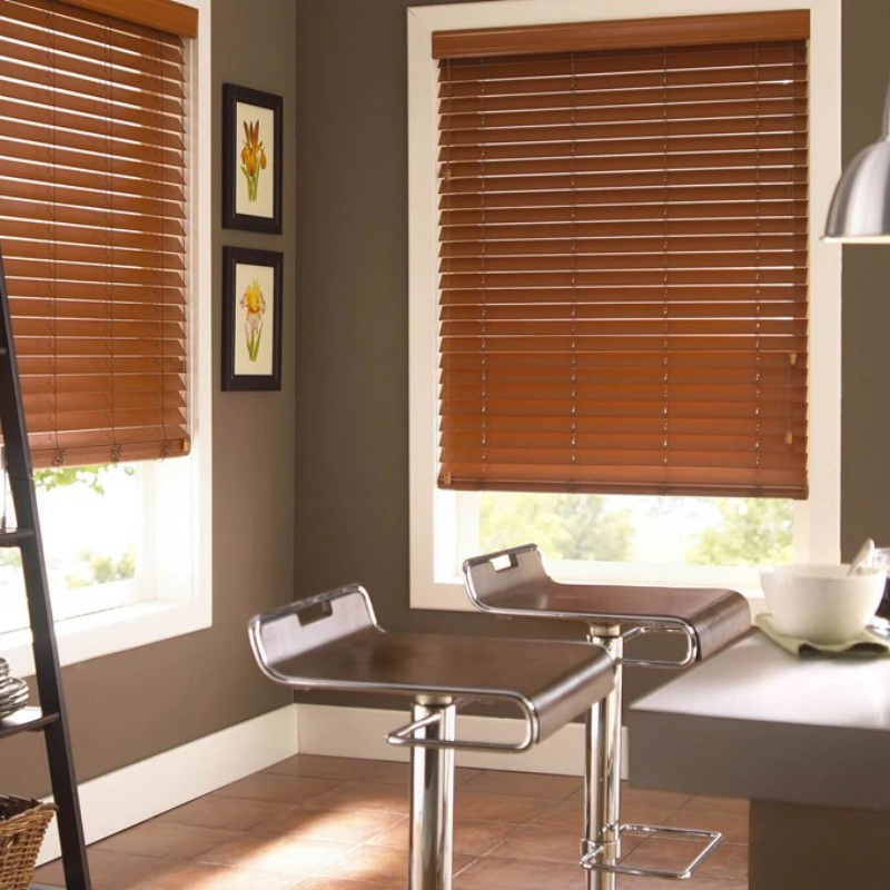 Factory 2'' PVC Faux Wooden Cordless Venetian Roller Blinds