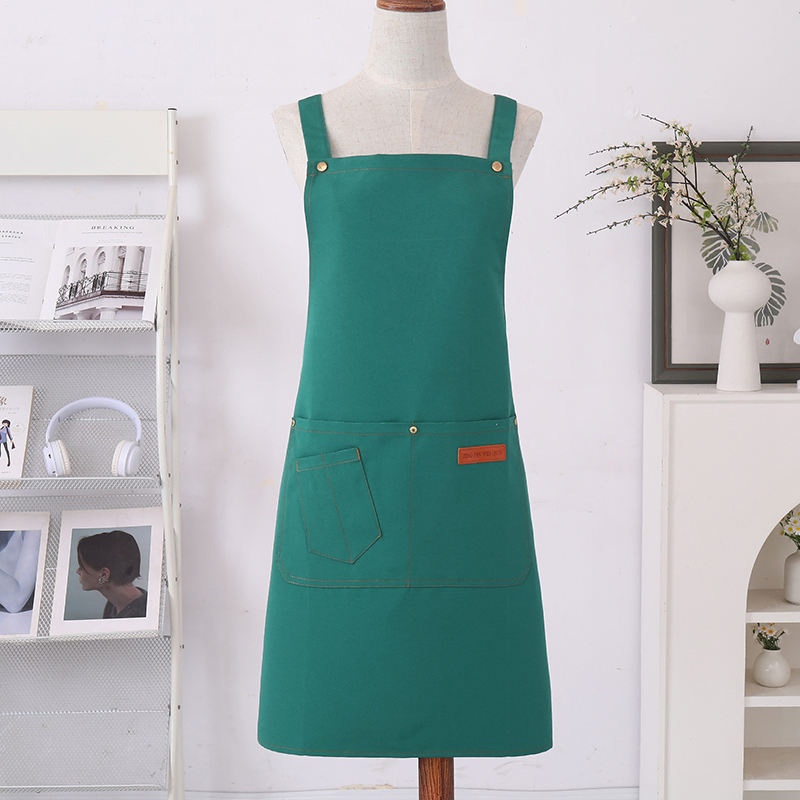 Manufacture Custom New Stylist Waterproof Restaurant Bar Chef Unisex Coffee Shop Canvas Bib Apron