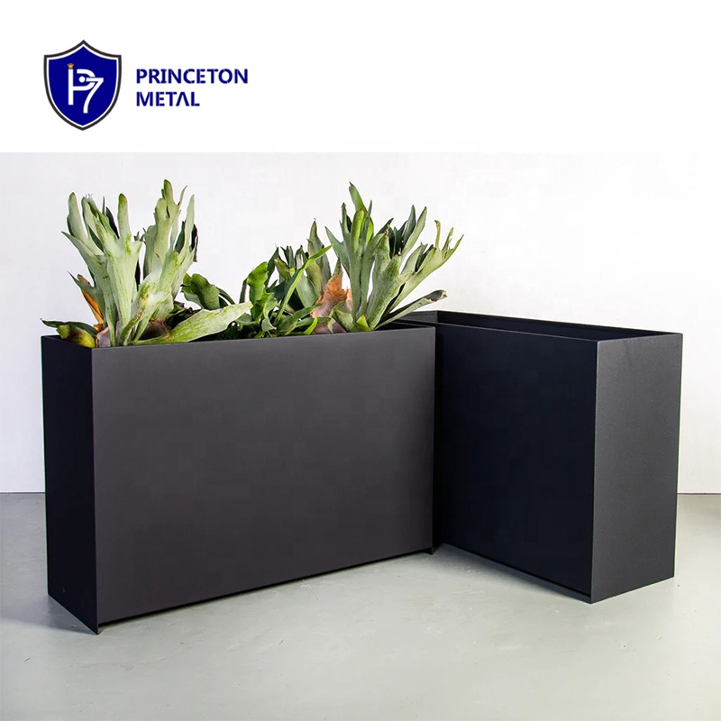 Кашпо алюминиевое квадратное уличное большое