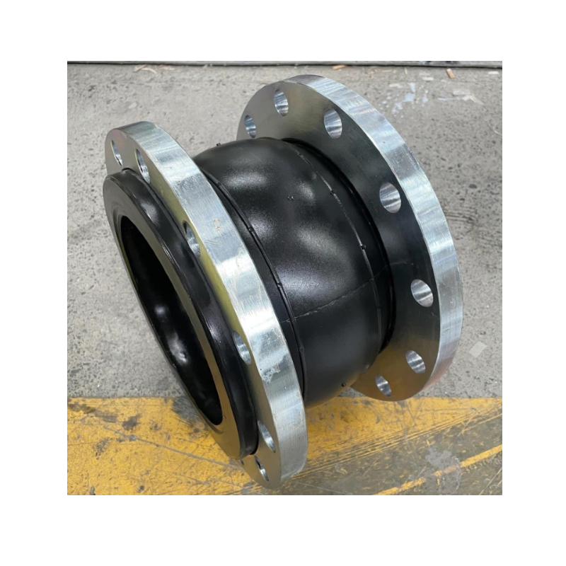 Oil-Resistant Stainless Steel Flexible Rubber Expansion Joint, High Temperature Resistant Rubber Flexible Connector, Wear-Resistant Stainless Steel Flanged Rubb