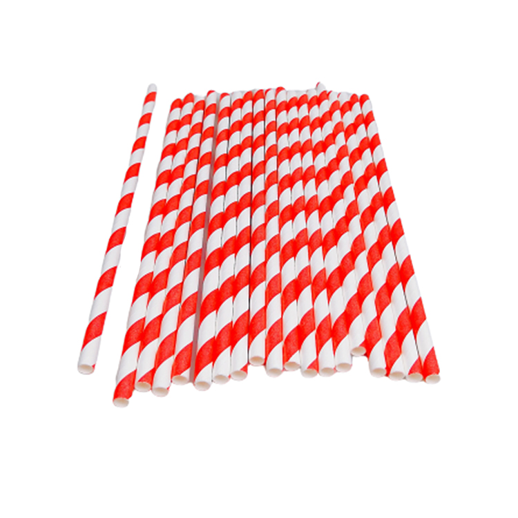 Disposable 100% Biodegradable Individual Paper Wrapped Color Drinking Straw