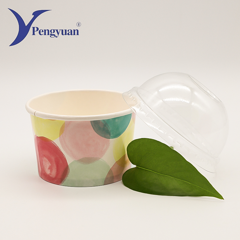 Disposable Ice Cream Paper Cup Waterproof Printed Ice Paper Cup