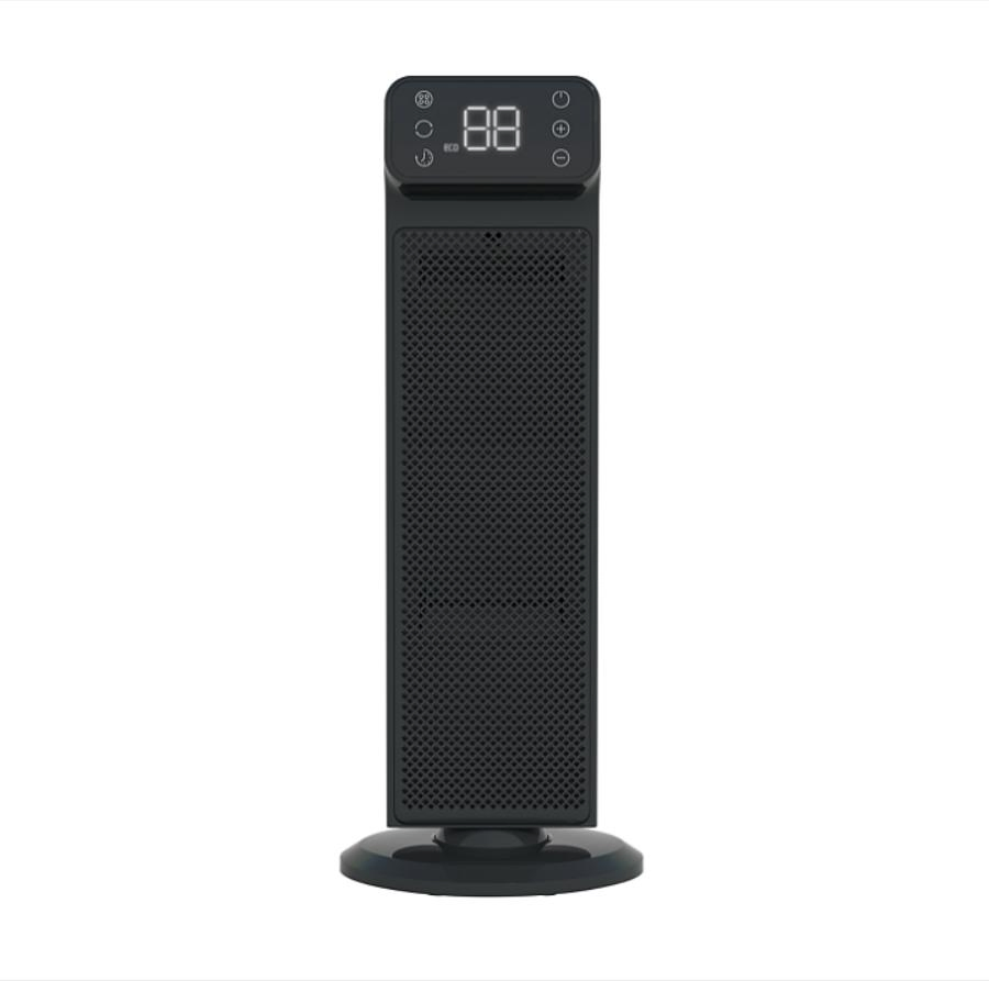 OEM Household Tower Fan Electric Portable PTC Heater with Overheating Protection LED Display Touch Button Control