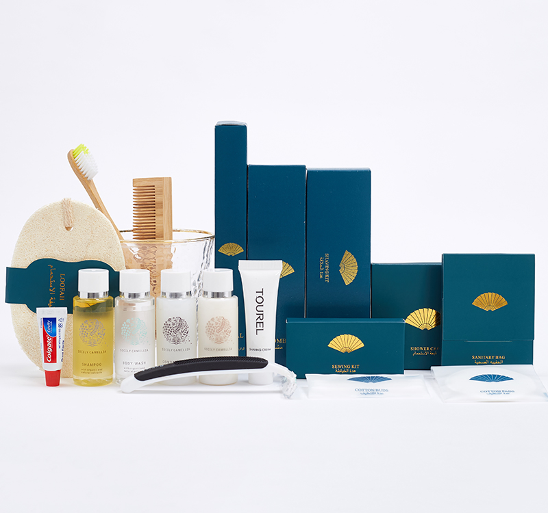 Custom Logo Luxury 5 Star Hotel Room Eco Friendly Biodegradable Bamboo Disposable Amenities Toiletries Set