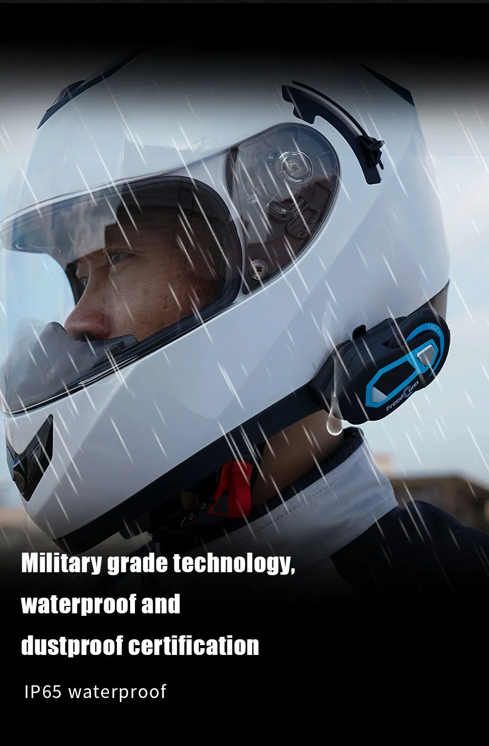 Bluetooth Intercom Headset for Motorcycle Group Chat