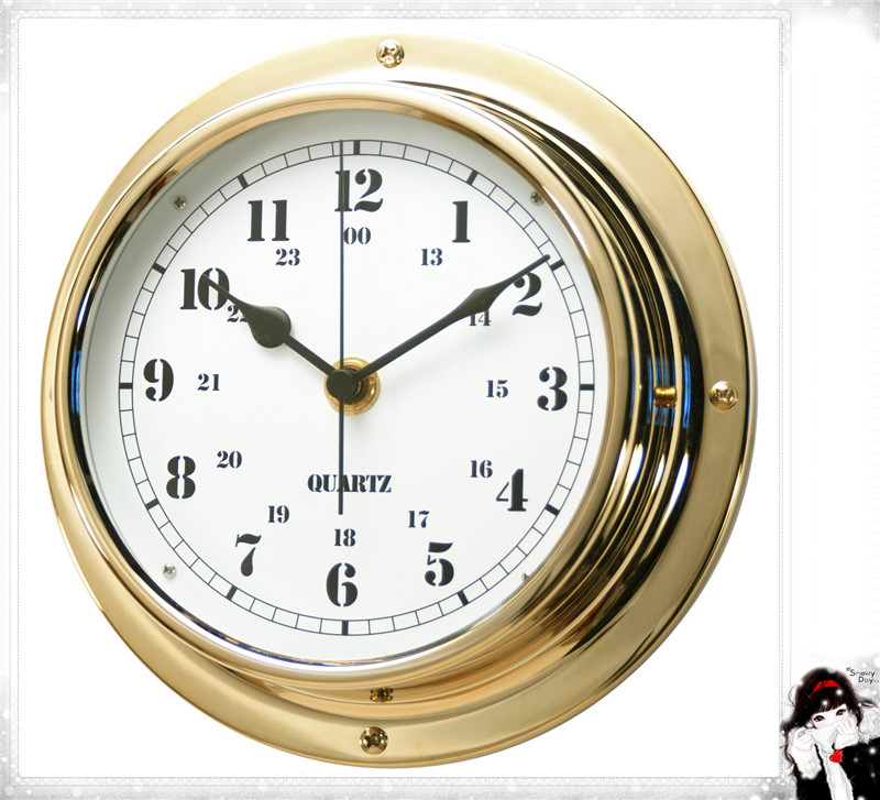 Gl198 Marine Clock Brass Case Dial 180mm