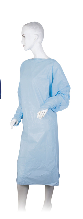 PP+PE Disposable Isolation Gown with Knitted Wrist Cuffs