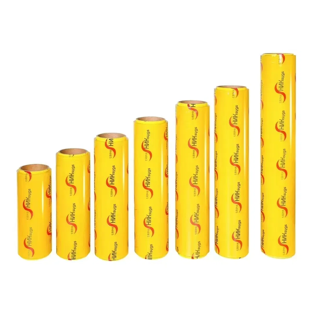 Quality PVC Food Wrap Film High Transparency Smoothness Household Hand Use PVC Cling Film Food Grade Jumbo Roll