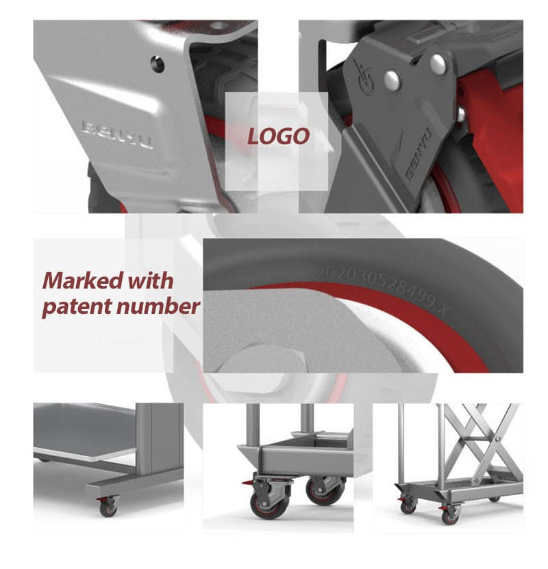 China Manufacturer 4inch Medium PU Universal Brake Swivel Fixed Wheels Caster