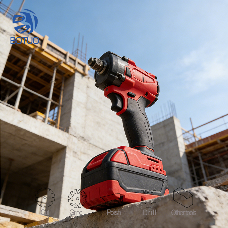 Professional 4-Piece Lithium Electric Power Tool Set Corner Mill Electric Drill Electric Wrench Brushless-High Efficiency