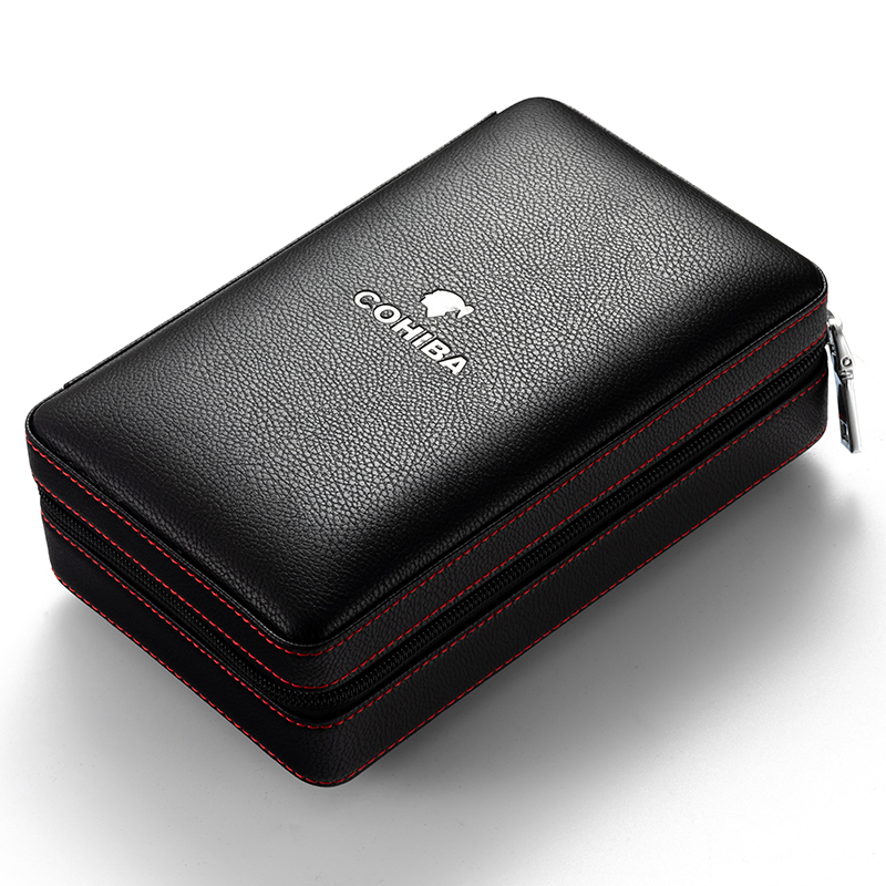 Packaging Luxury Leather Travel Leather Cigar Box Cigar Case Custom Cigar Box
