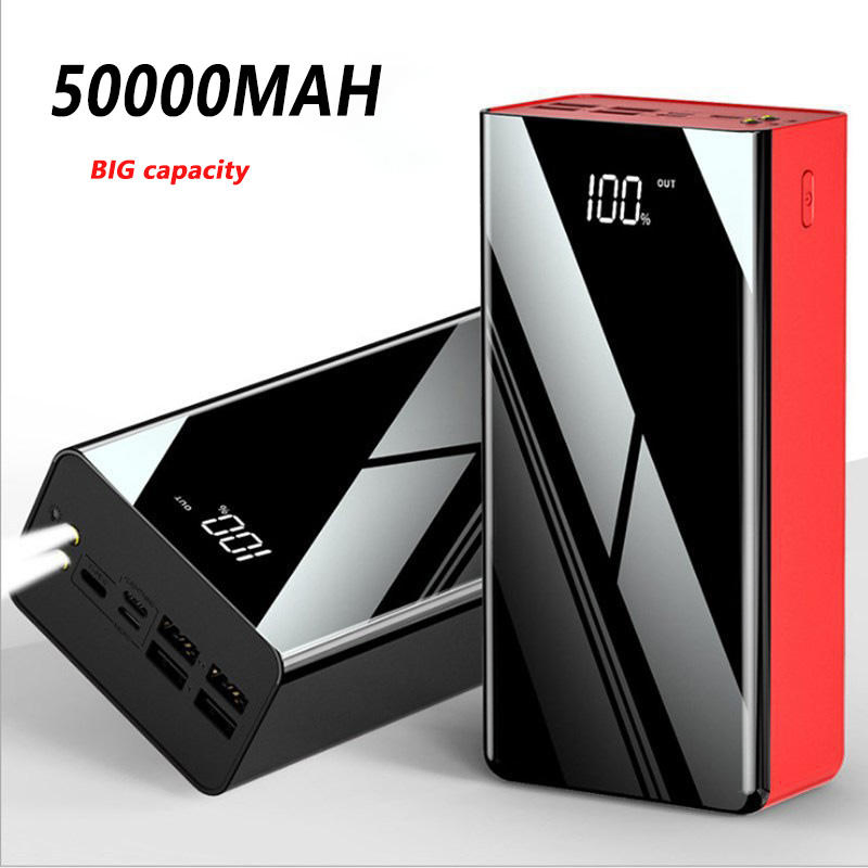 Mobile Power Bank 50000mAh Portable Big Capacity 7port Quick Charge Mobile Charger 50000mAh with Digital Display